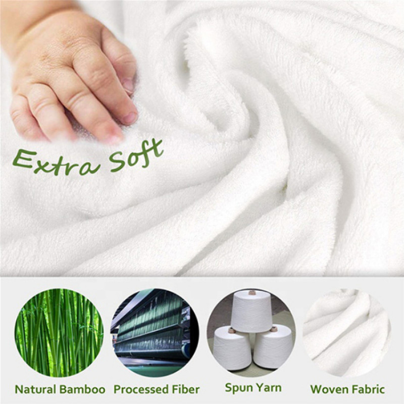 Newborn up to 5years 500 GSM Plush Soft Baby Hooded Towel Bamboo Hypoallergenic 35 x 35 Inch for Sensitive Skin White